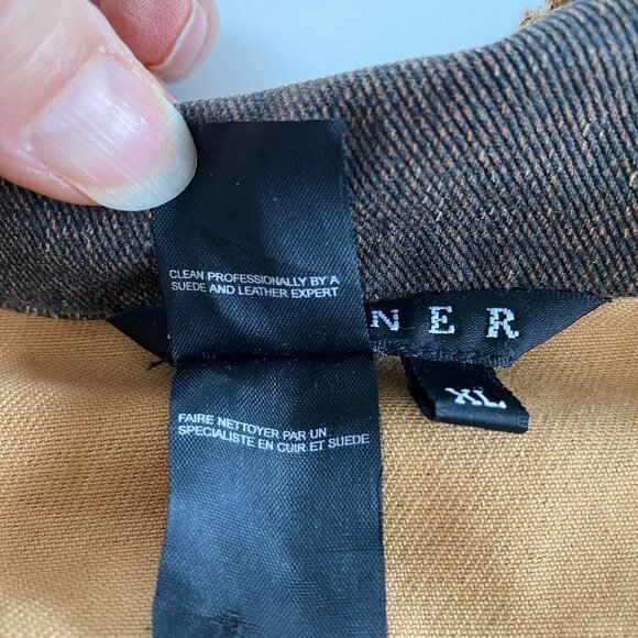 Spanner Rustic Brown Denim & Rabbit Fur Trim Vest SZ XL - Picture 8 of 12